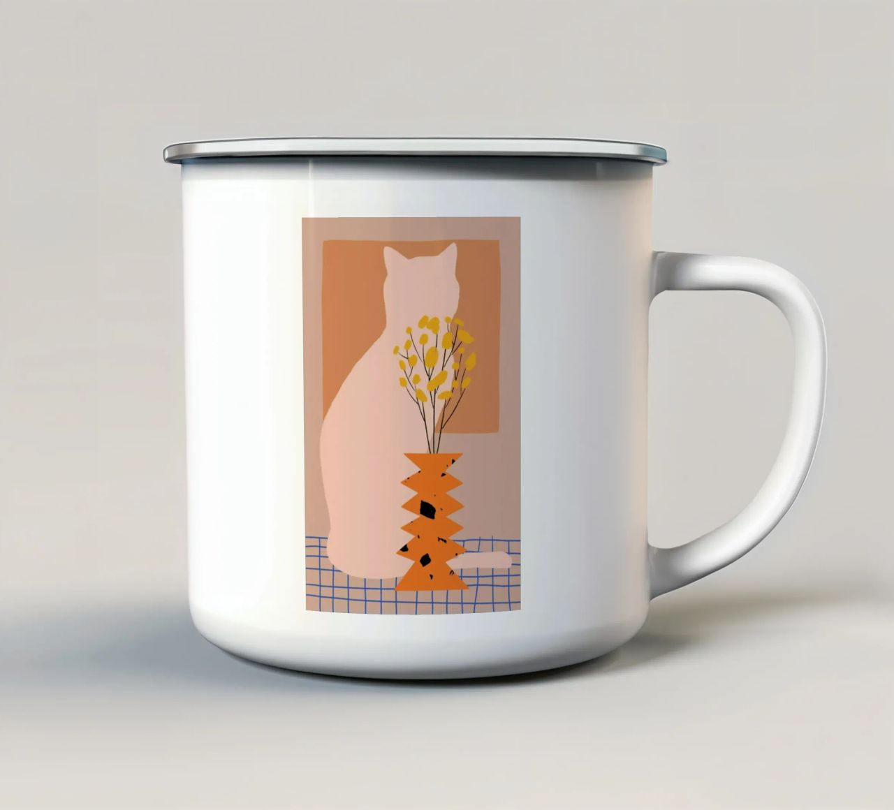 Hide and Seek enamel mug by Pure