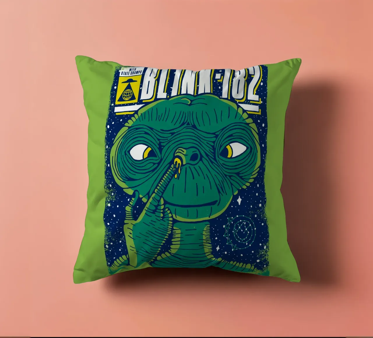 Blink 182 Alien With State Champs cuscino da lucasmeier