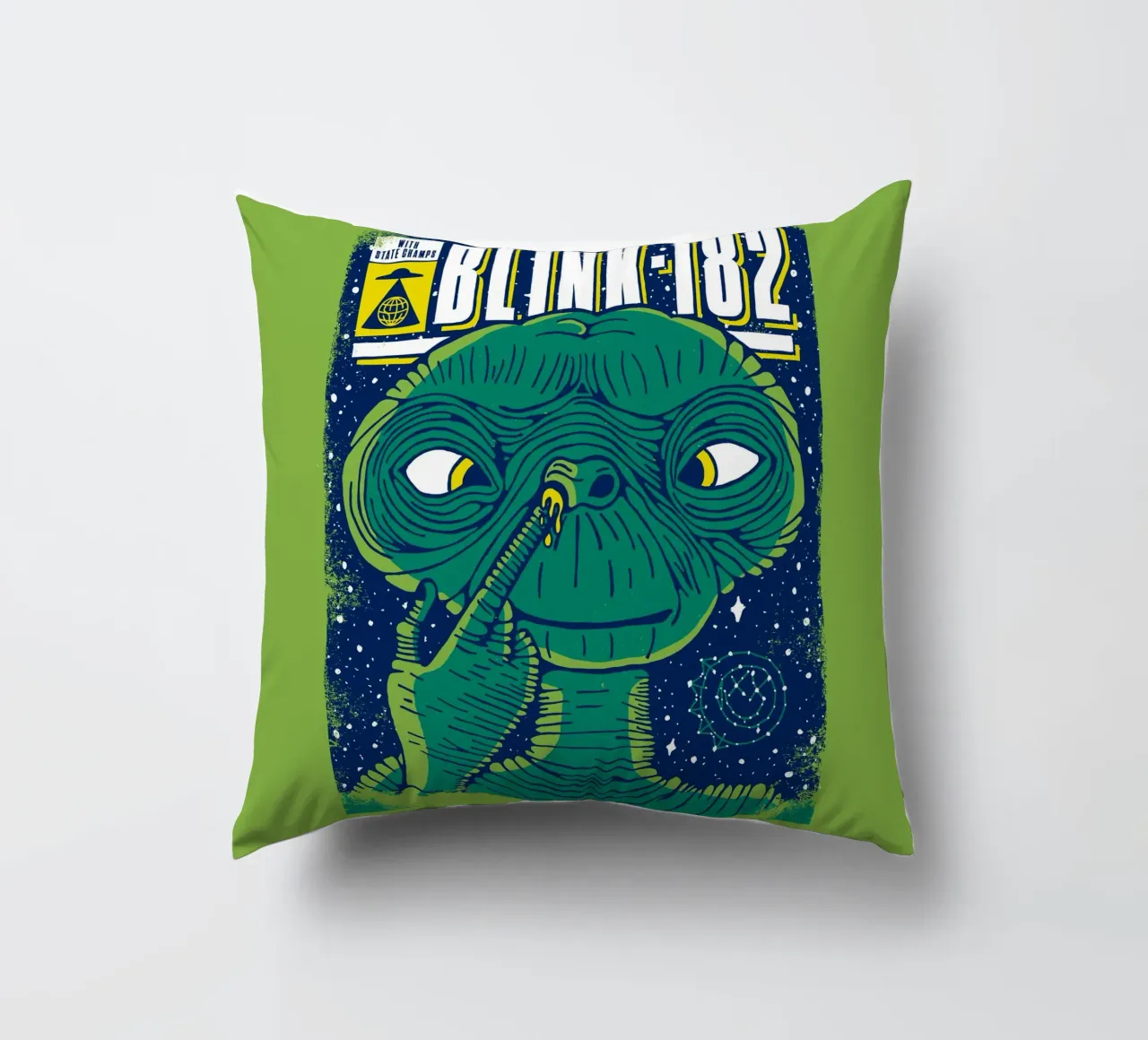 Blink 182 Alien With State Champs cuscino da lucasmeier