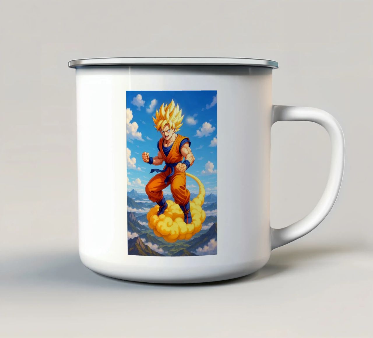 Son Goku tazza in smalto da Agus Creative