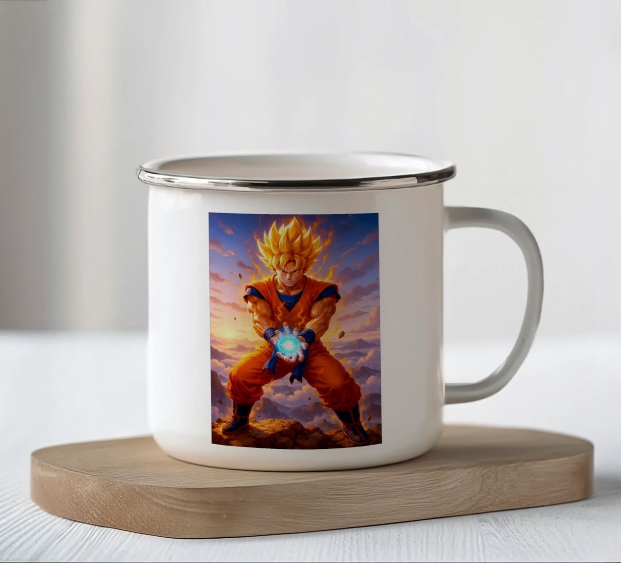 Son Goku tazza in smalto da Agus Creative