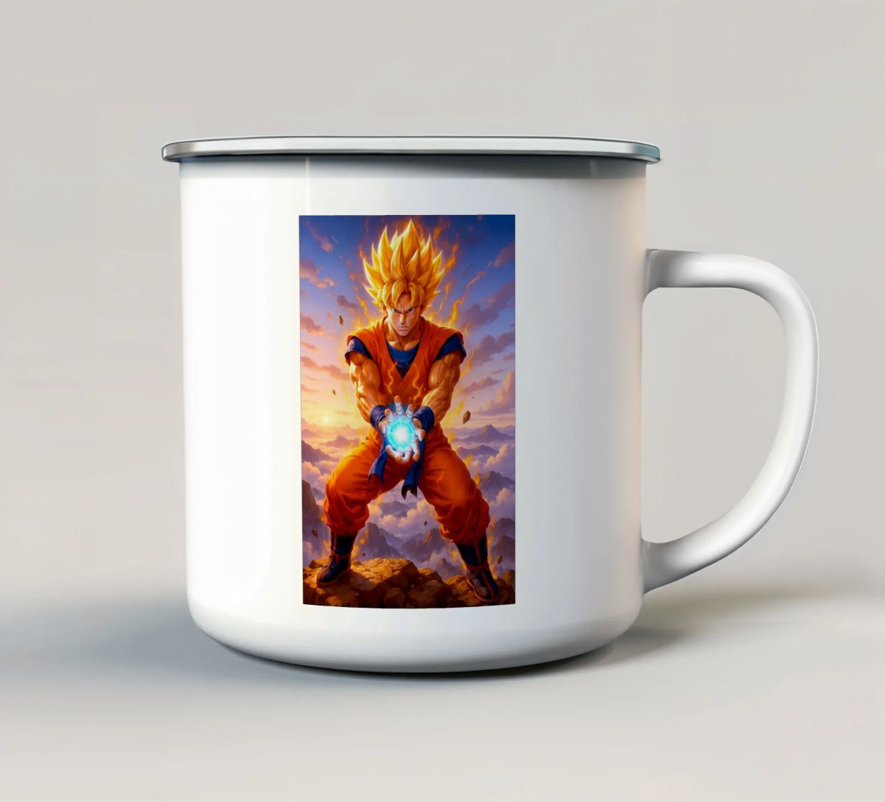 Son Goku tazza in smalto da Agus Creative