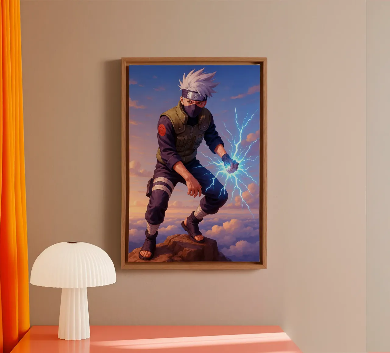 Kakashi Hatake tela con Cornice a cassetta da Agus Creative