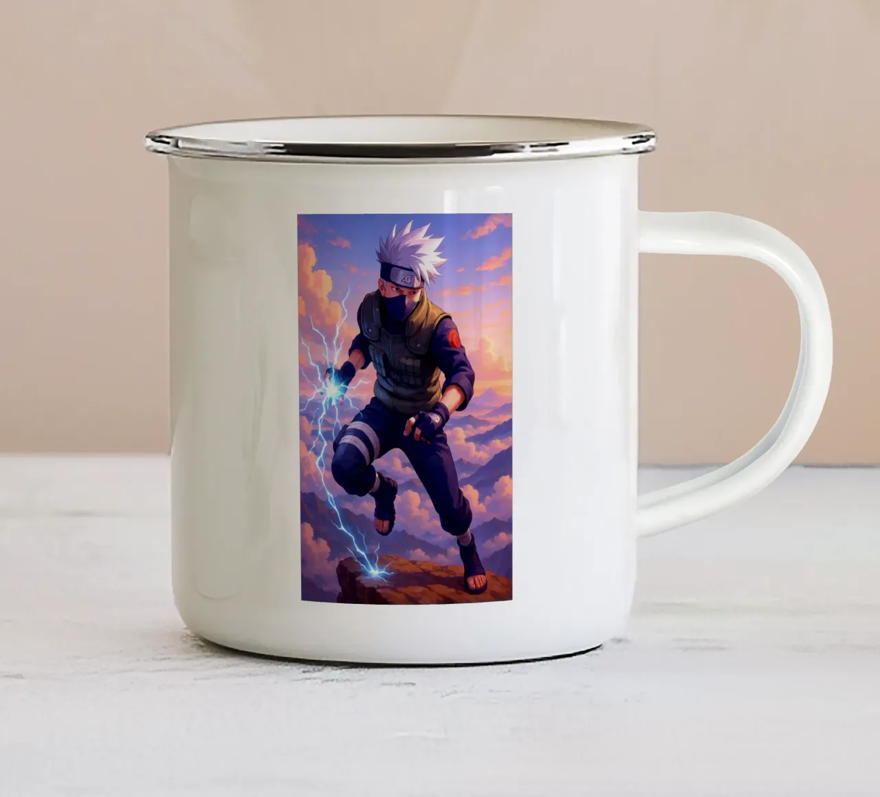 Kakashi Hatake tazza in smalto da Agus Creative