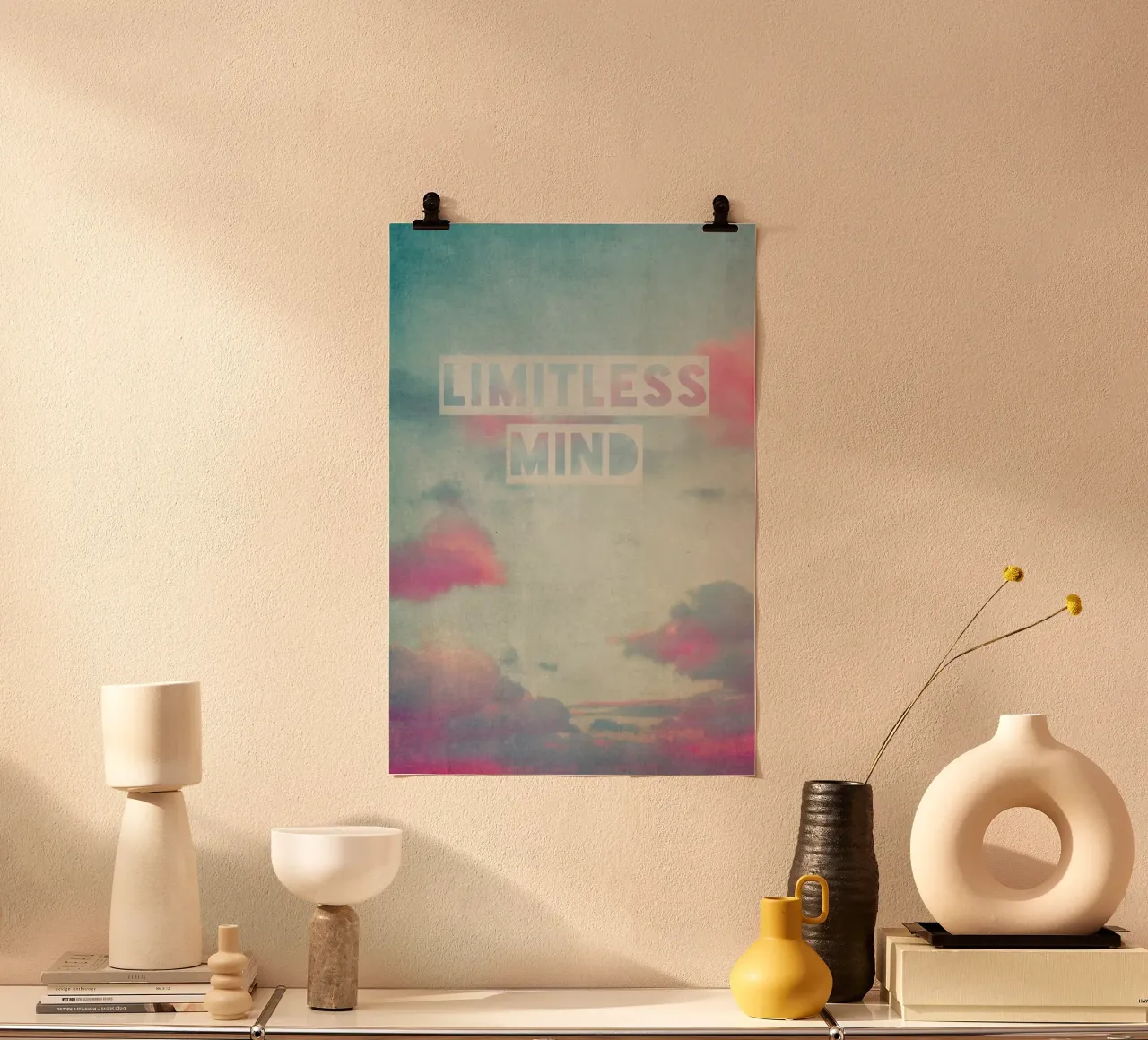 limitless mind poster con telaio in alluminio da Ingrid Beddoes