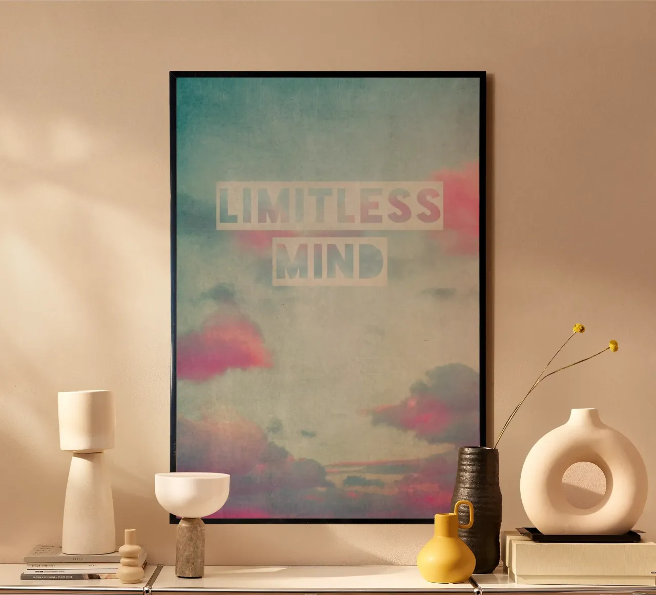limitless mind poster con telaio in alluminio da Ingrid Beddoes