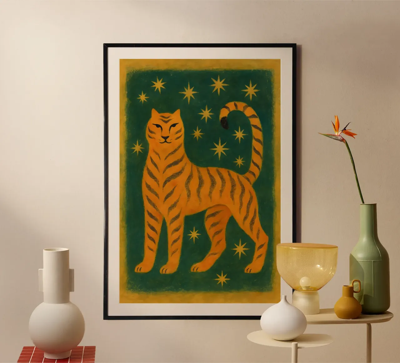 Stardust Sentinel Tiger carta hahnemühle da Art.Piece
