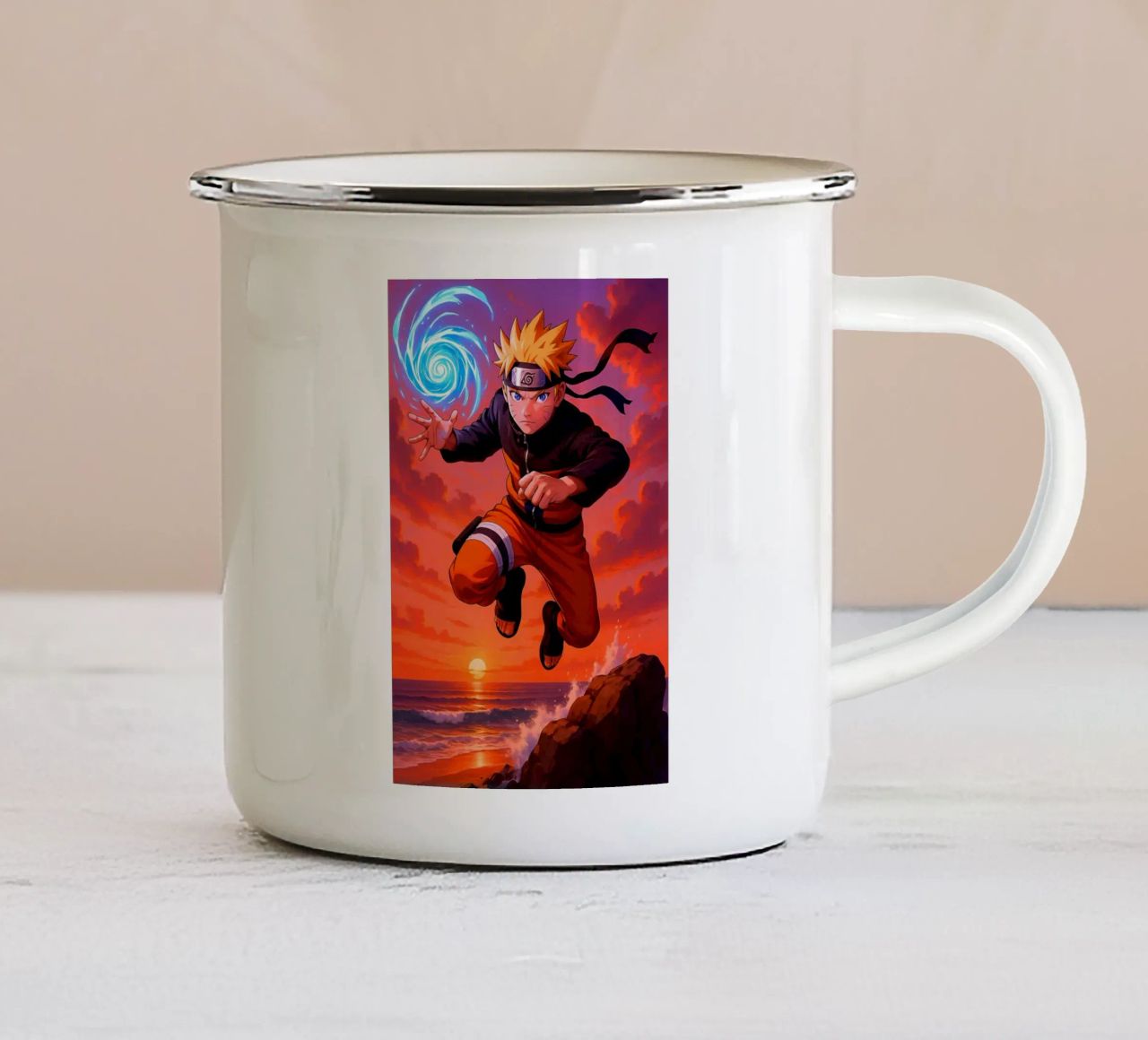 Naruto tazza in smalto da Agus Creative