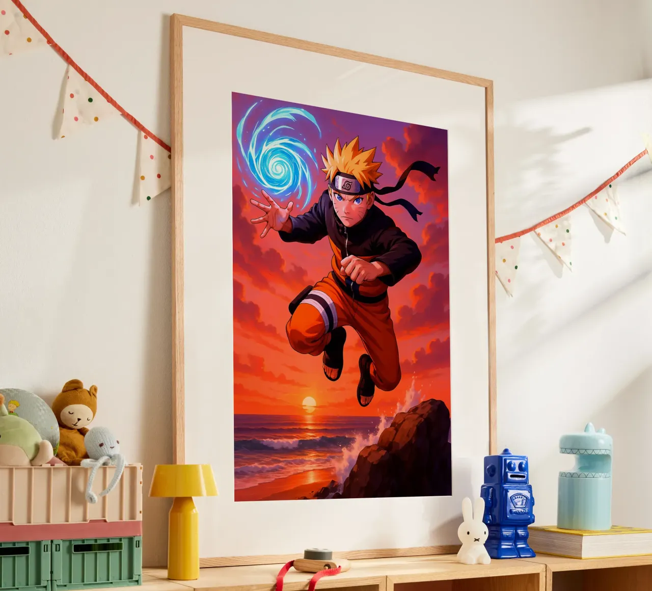 Naruto poster with wooden frame by Agus Creative