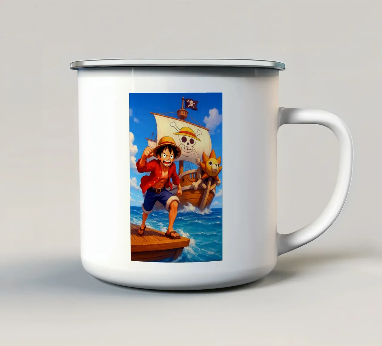 Monkey D. Luffy taza de esmalte de Agus Creative