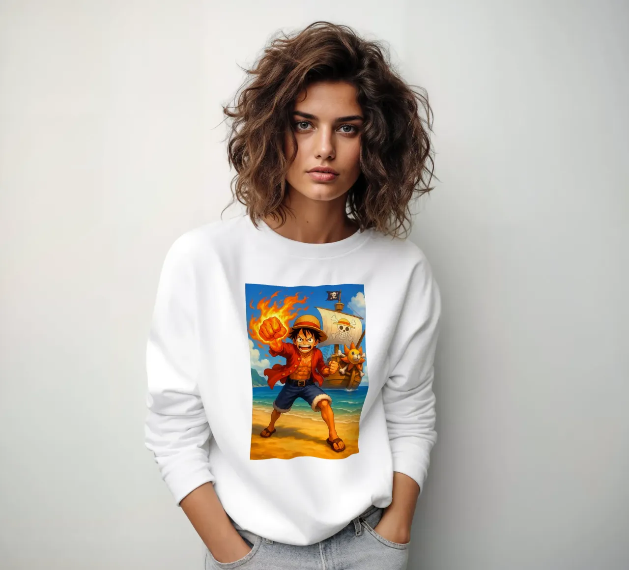 Monkey D. Luffy Sweatshirt von Agus Creative
