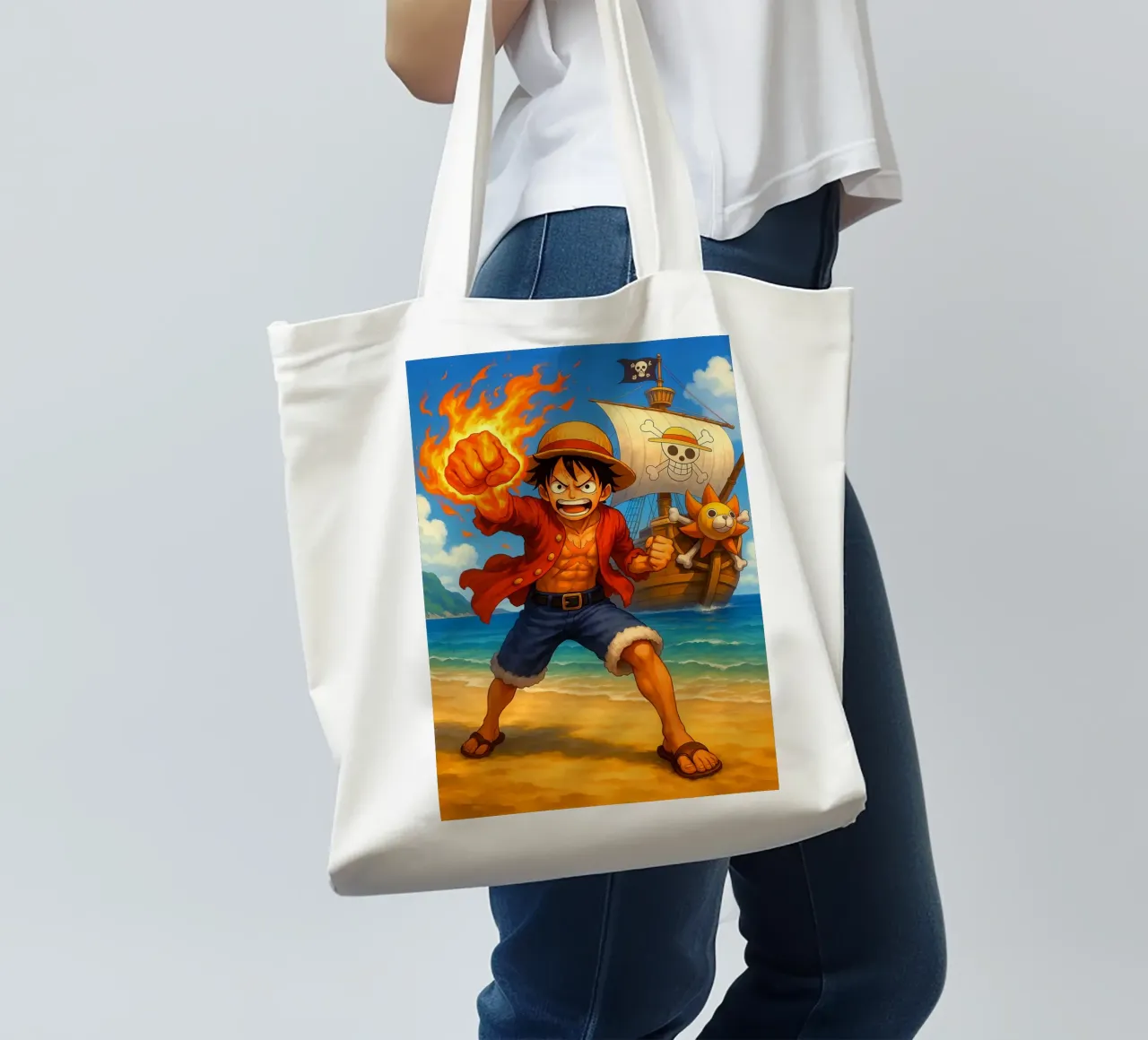 Monkey D. Luffy borsa in juta da Agus Creative