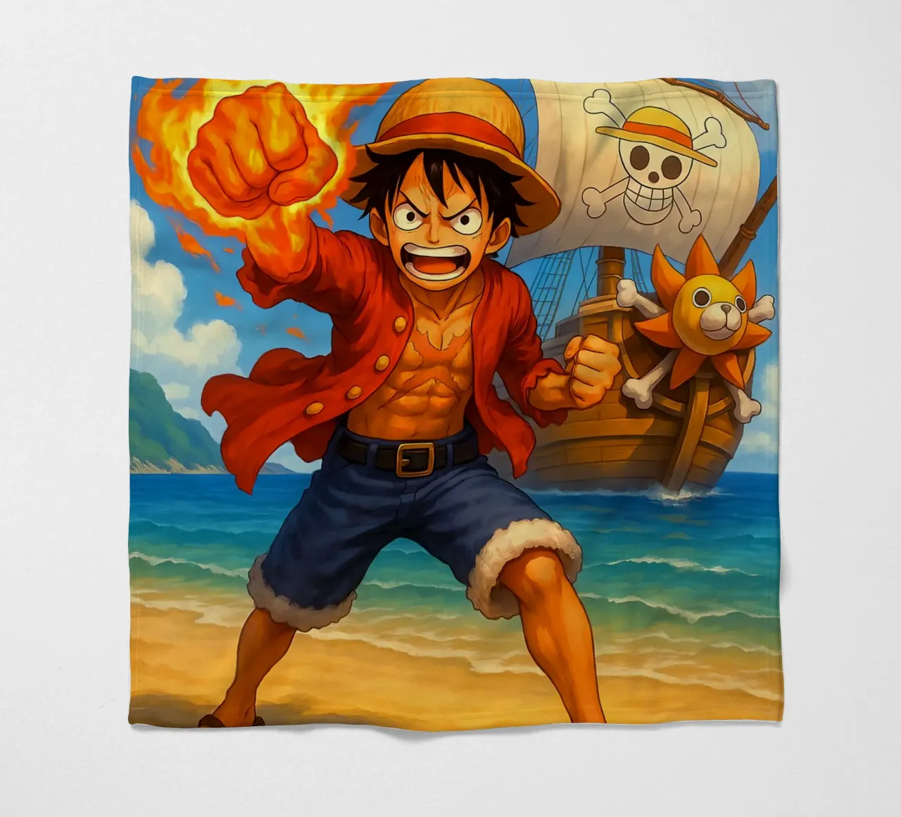 Monkey D. Luffy coperta in pile da Agus Creative