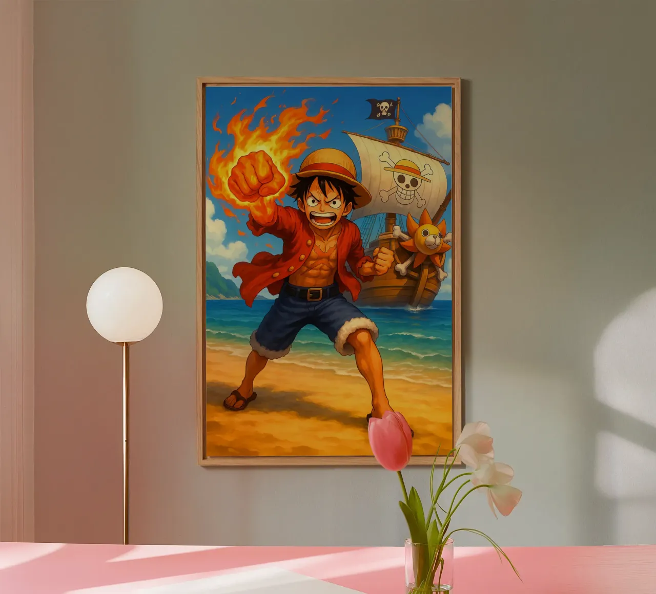 Monkey D. Luffy alluminio dibond da Agus Creative
