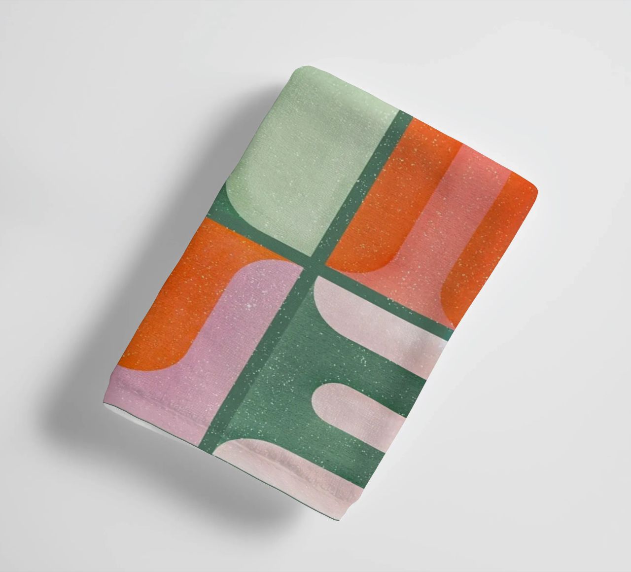 Simbolica Tiles On Green Canvas towel by designdn