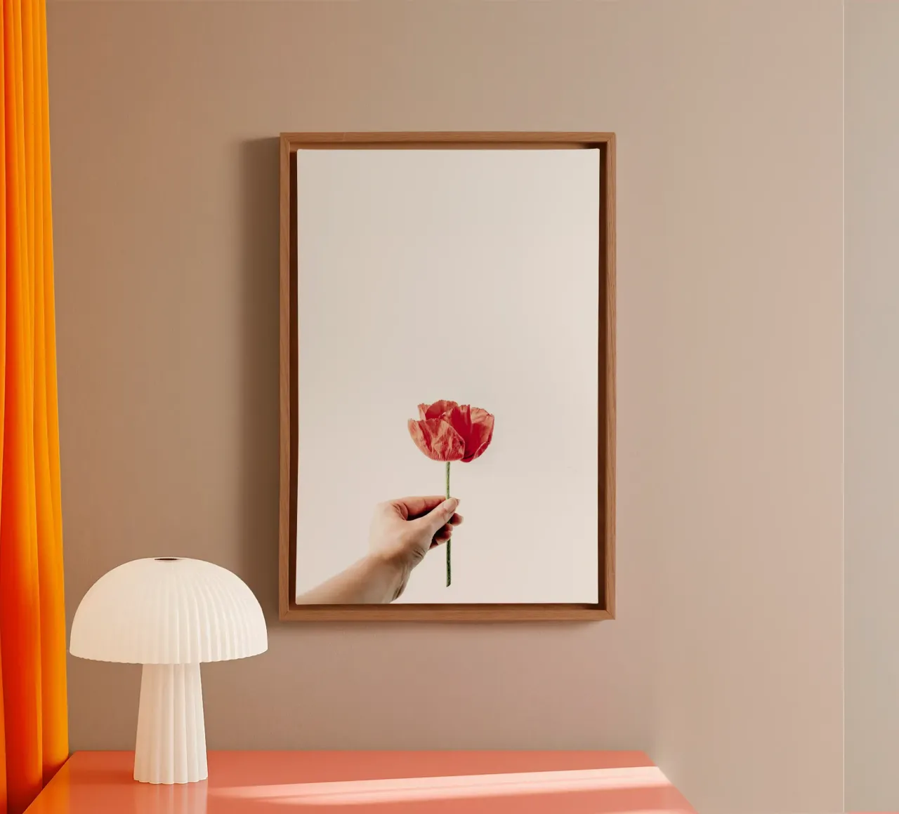 Scarlatto tela con Cornice a cassetta da PhotoVibe Decor