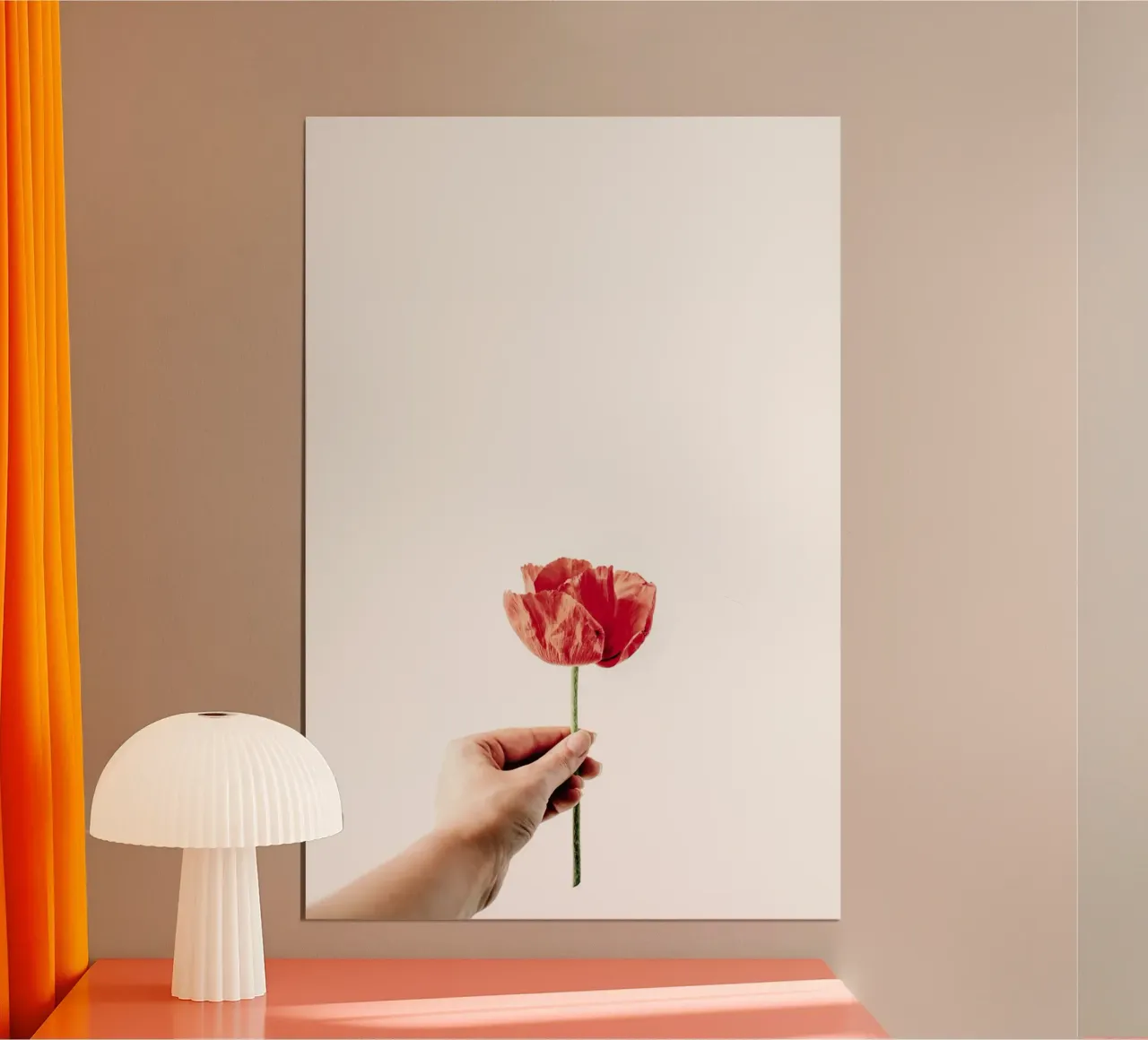 Scarlatto poster con telaio in alluminio da PhotoVibe Decor