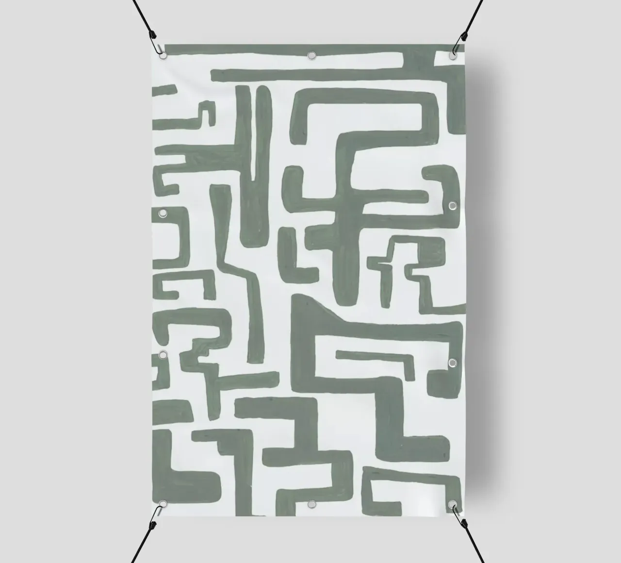 Kuba Grijs Groen telo in pvc da Femke Zwaan