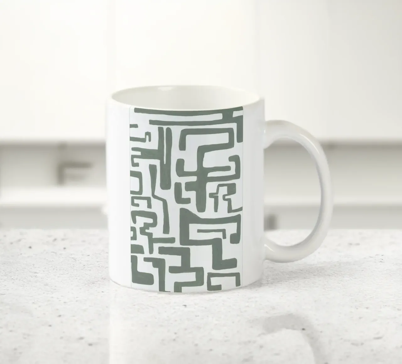 Kuba Grijs Groen tazza in ceramica da Femke Zwaan