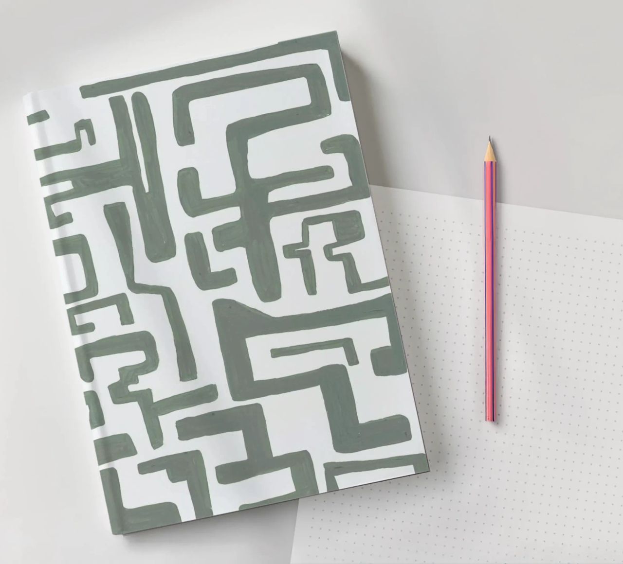 Kuba Grijs Groen notebook by Femke Zwaan
