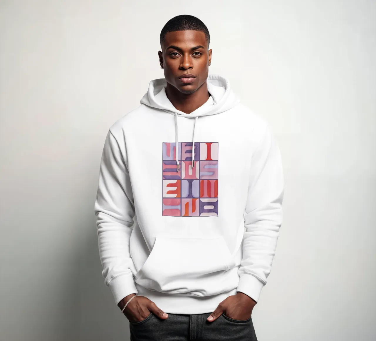 Simbolica Tiles On Violet Canvas sudadera con capucha de designdn