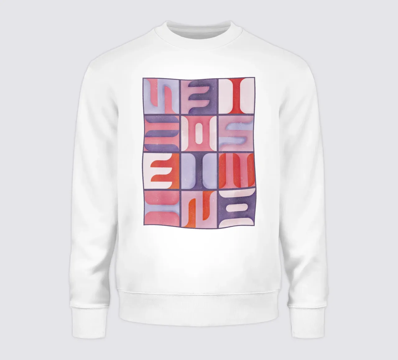 Simbolica Tiles On Violet Canvas Sweatshirt von designdn