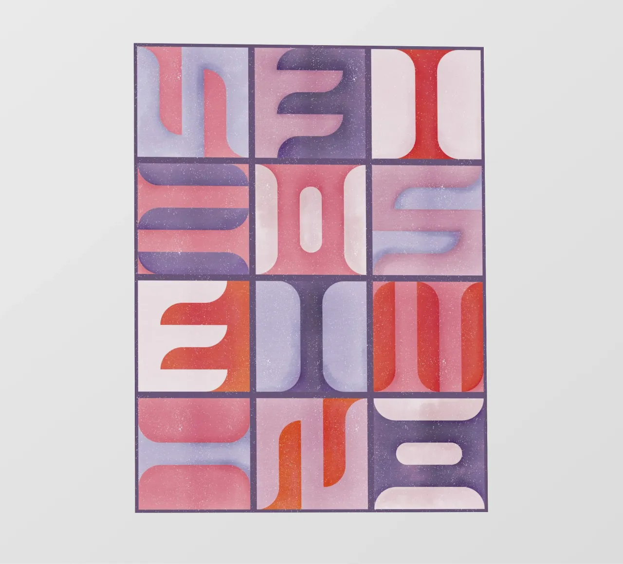 Simbolica Tiles On Violet Canvas papier peint photo de designdn