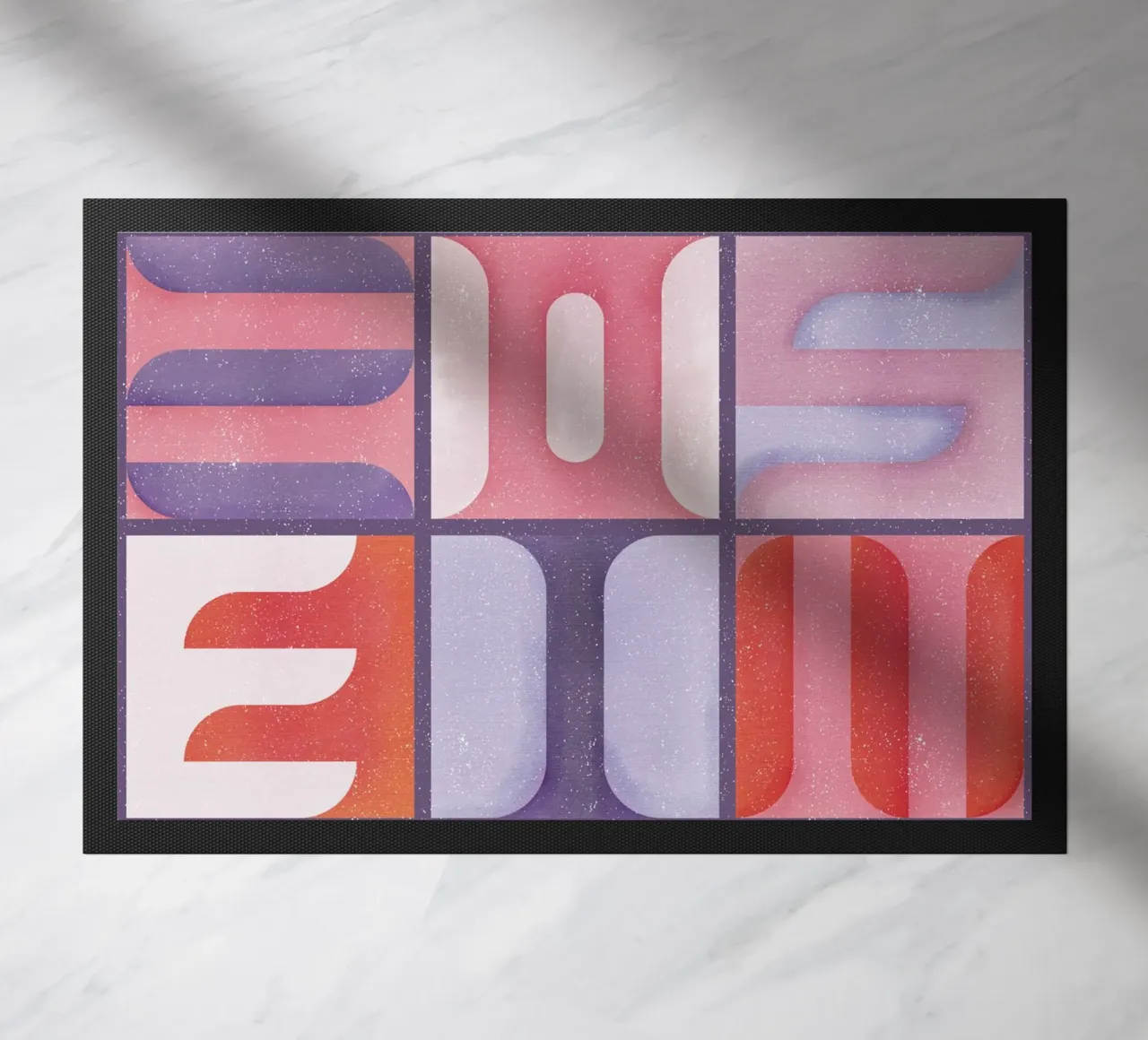 Simbolica Tiles On Violet Canvas zerbino da DesigndN