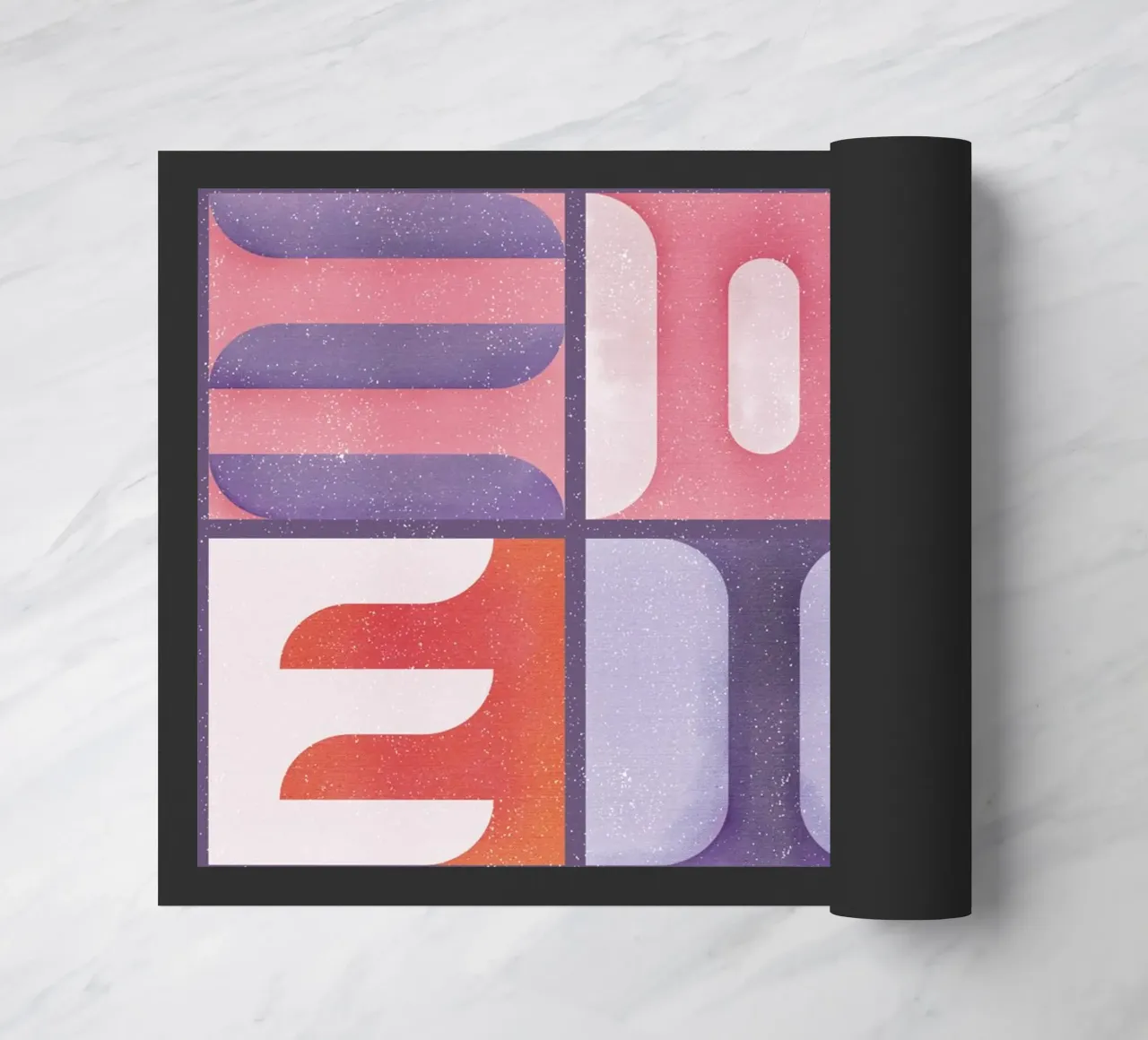 Simbolica Tiles On Violet Canvas zerbino da DesigndN