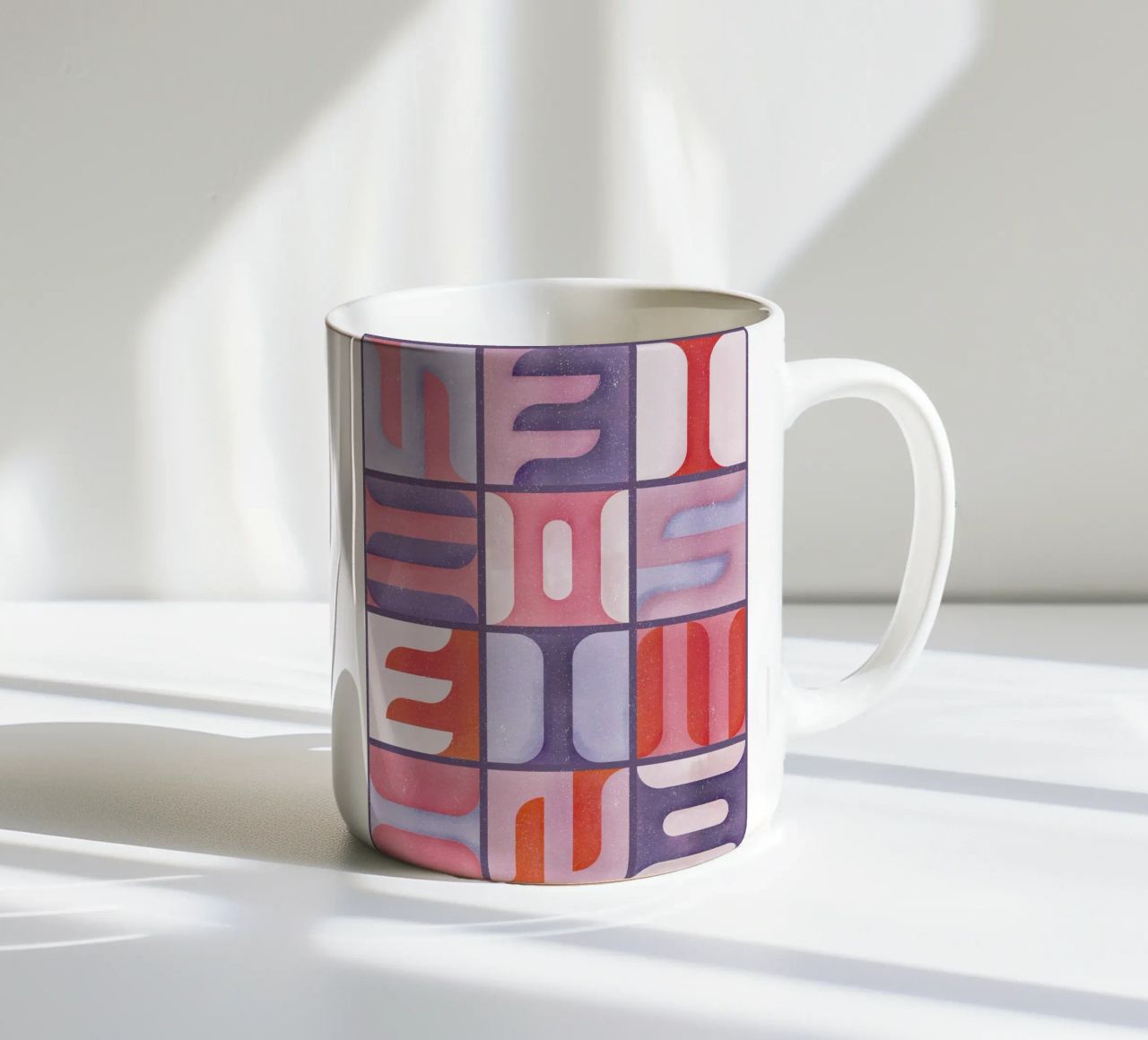 Simbolica Tiles On Violet Canvas tazza in ceramica da designdn