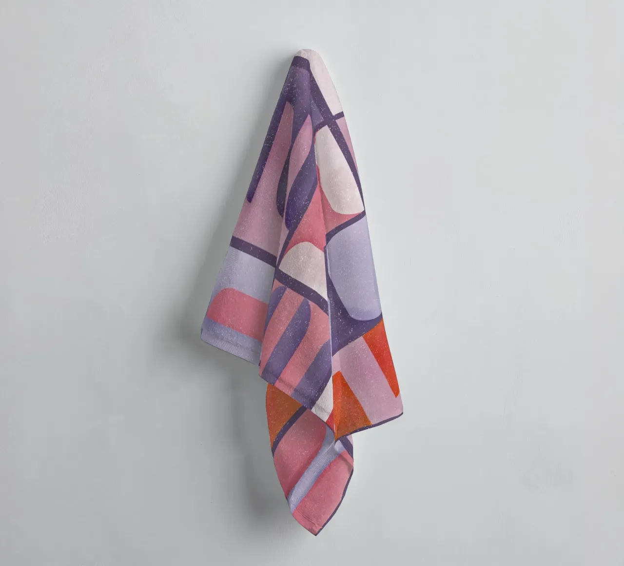 Simbolica Tiles On Violet Canvas badhanddoek van designdn