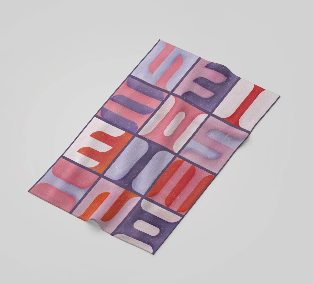 Simbolica Tiles On Violet Canvas telo mare da designdn