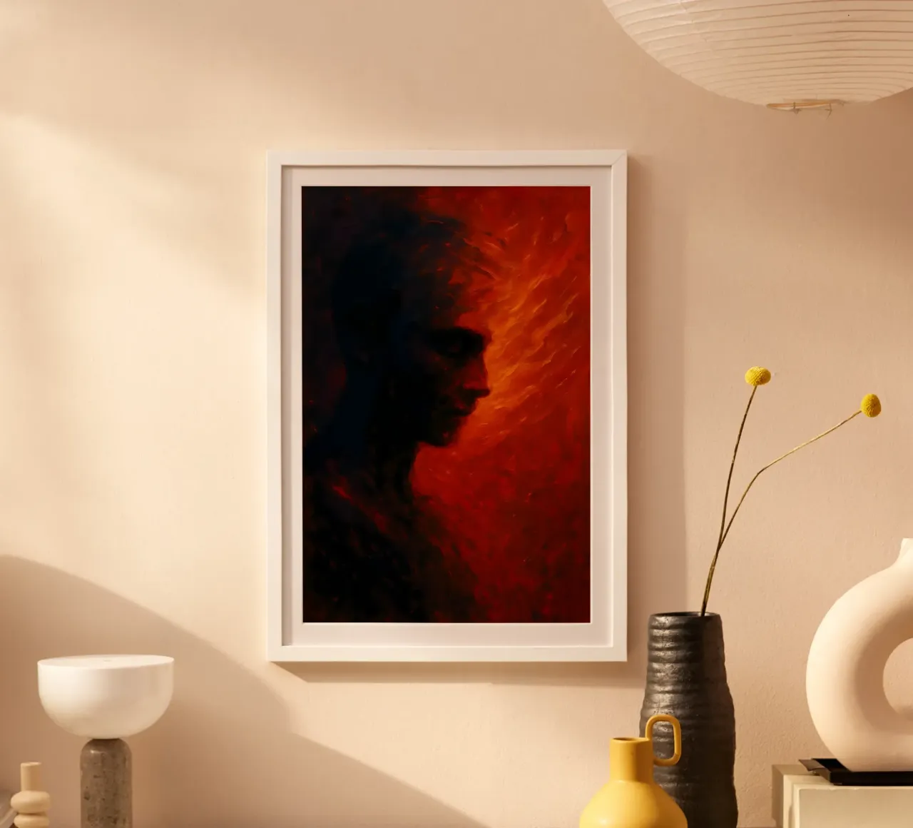 Ember Silhouette poster con telaio in plastica da Art.Piece