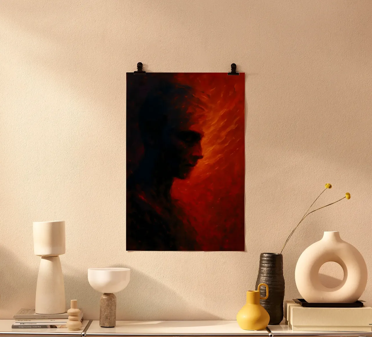 Ember Silhouette poster con telaio in plastica da Art.Piece