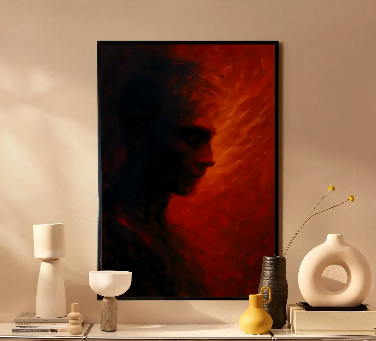 Ember Silhouette poster con telaio in plastica da Art.Piece