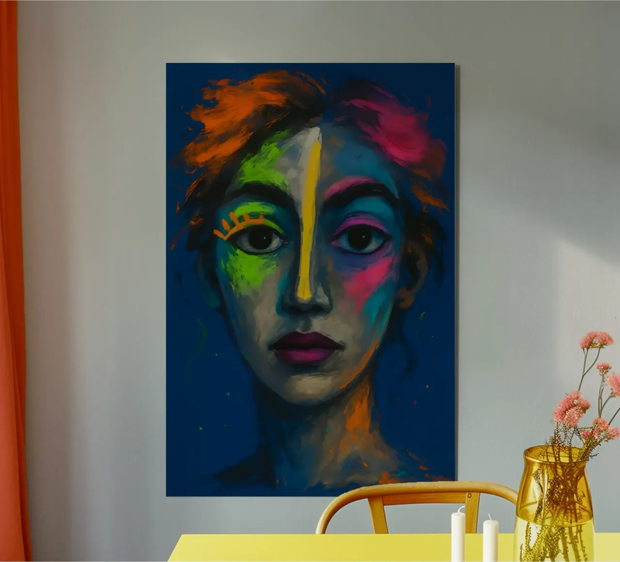 Neon Divide alluminio dibond da Art.Piece