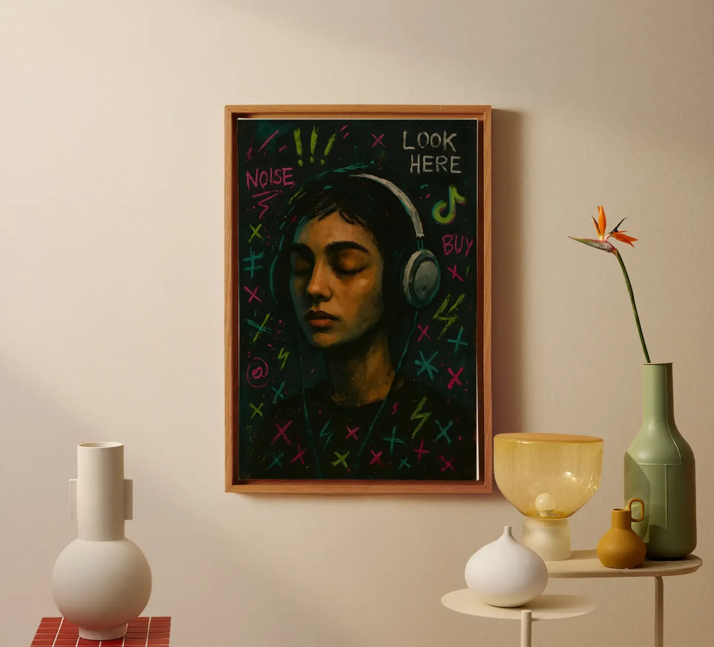 Digital Static canvas van Art.Piece