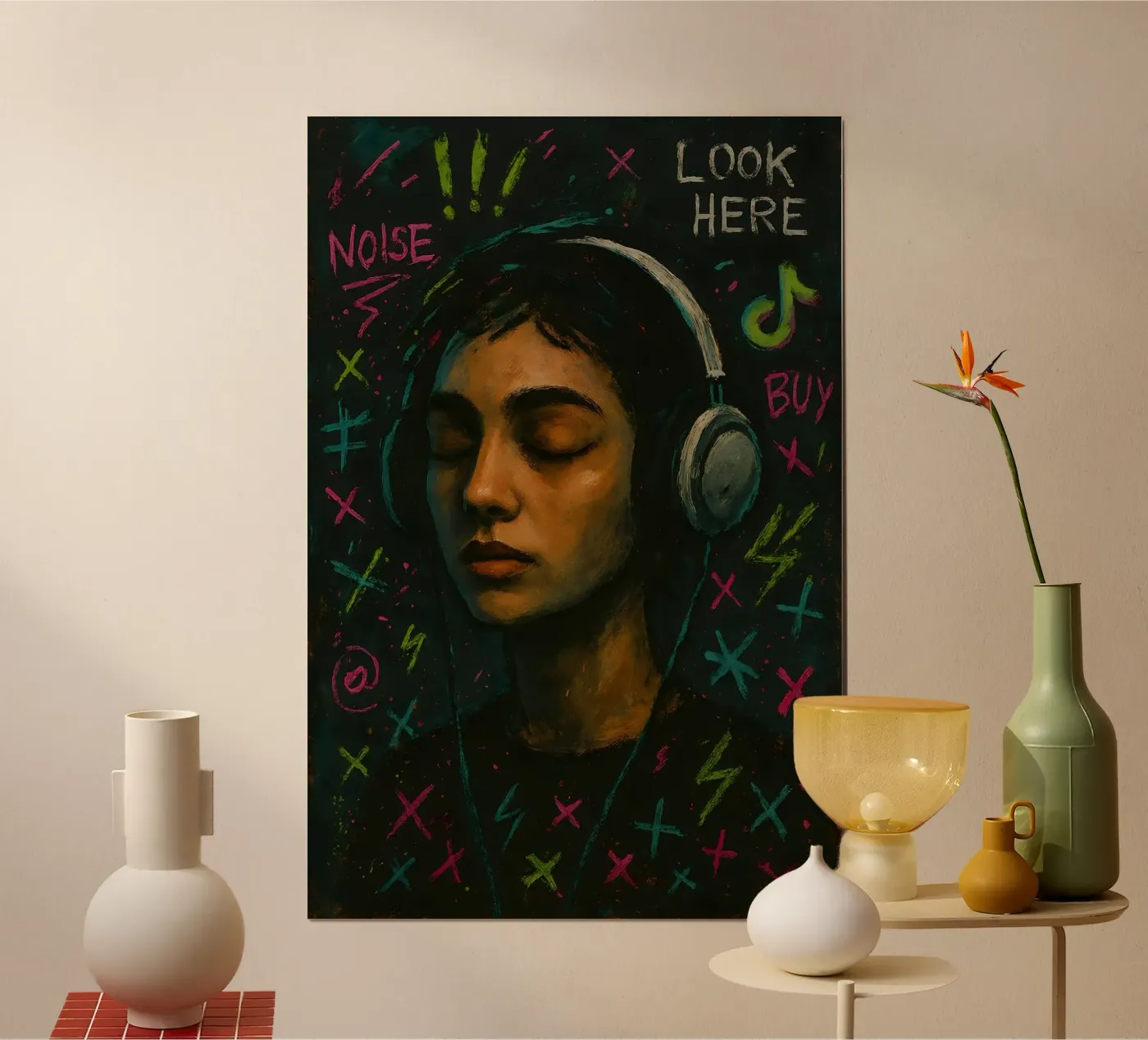 Digital Static poster van Art.Piece