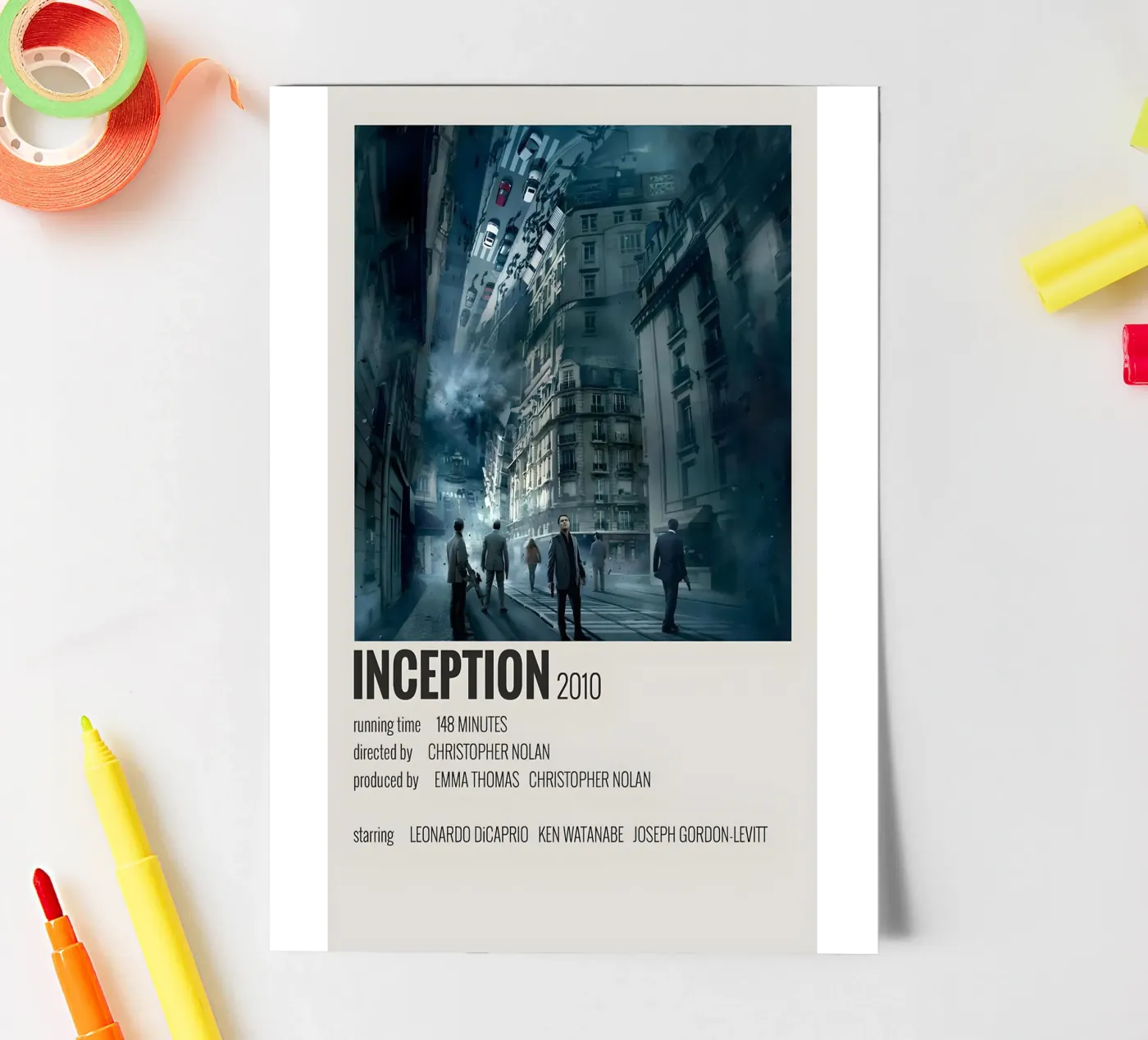 INCEPTION 2010 foglio adesivo da MVFminimalist
