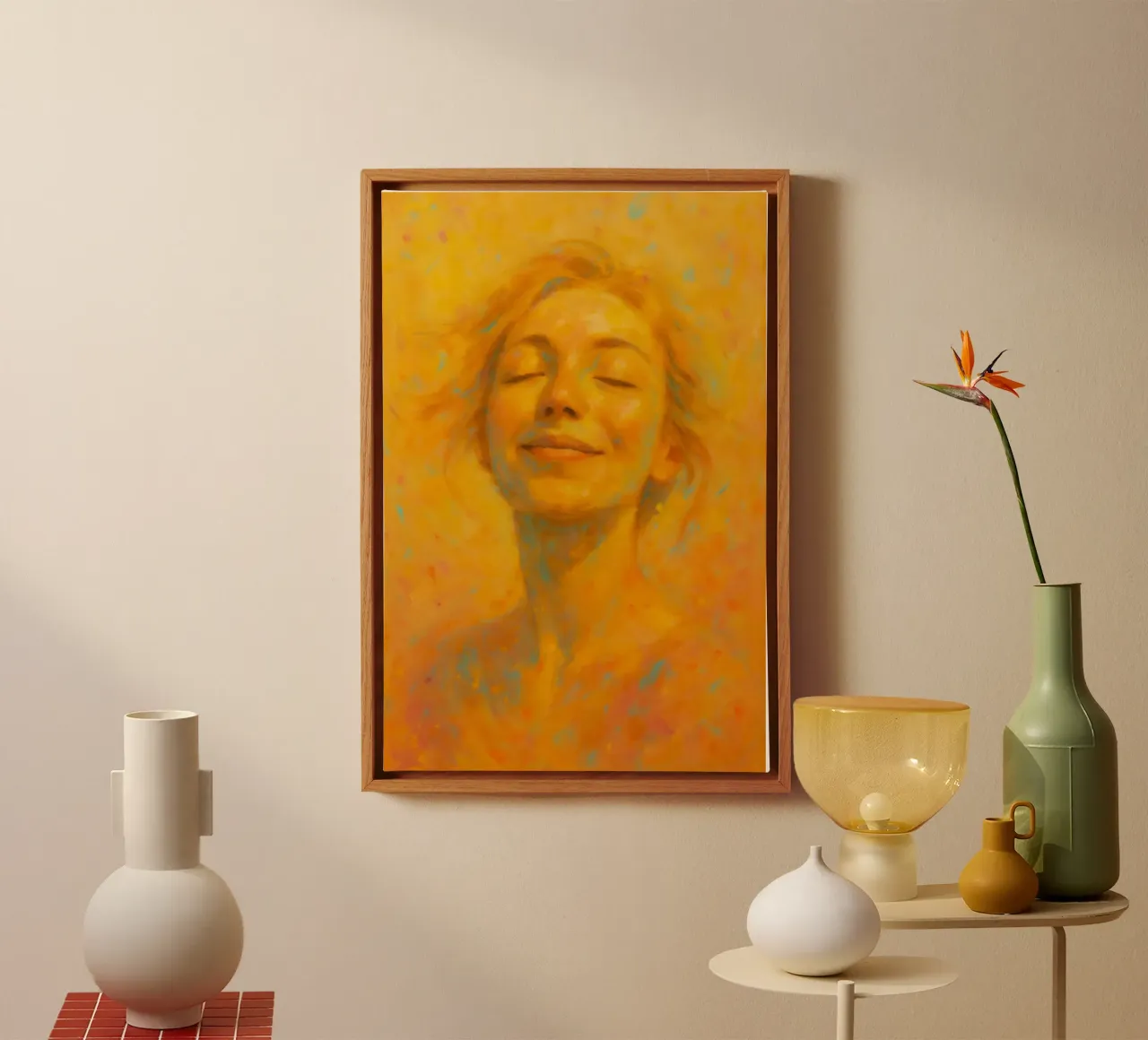 Sunlit Glow tela con Cornice a cassetta da Art.Piece