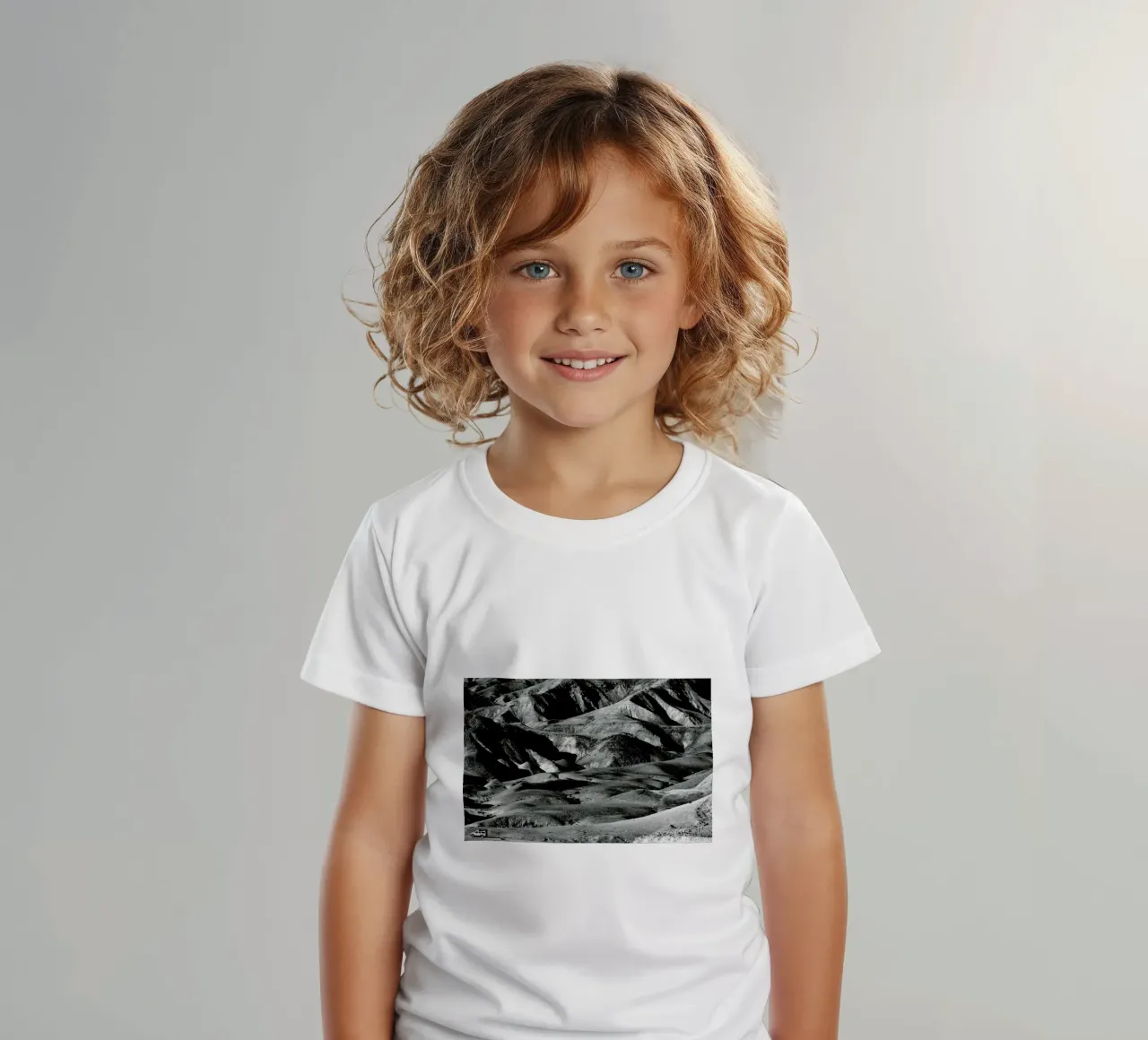 Driving across the Judean Desert kids t-shirt by Tal Paz-Fridman