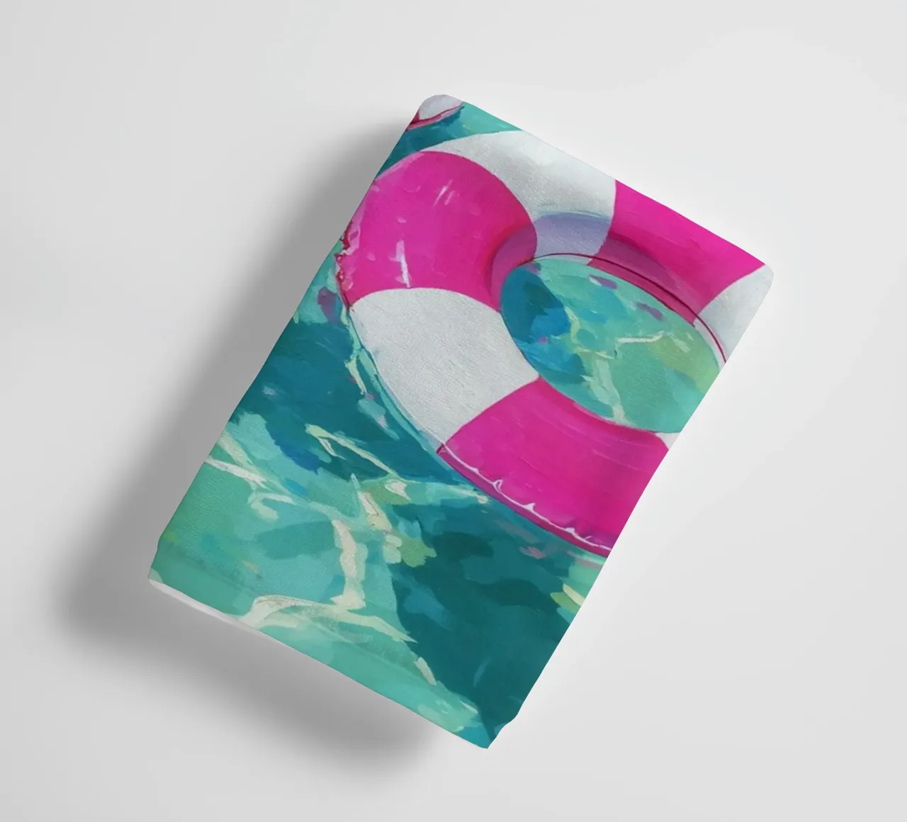 Cheerful floating tyres towel by Carinaprint