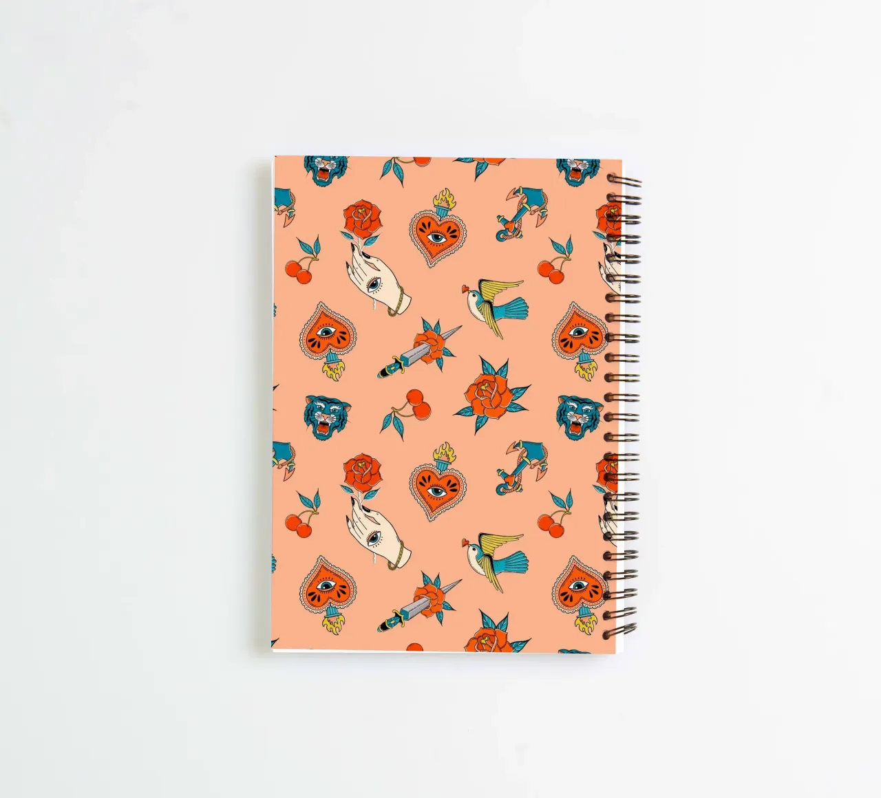 Old School Tattoos spiral notebook by Vivi Nicolin