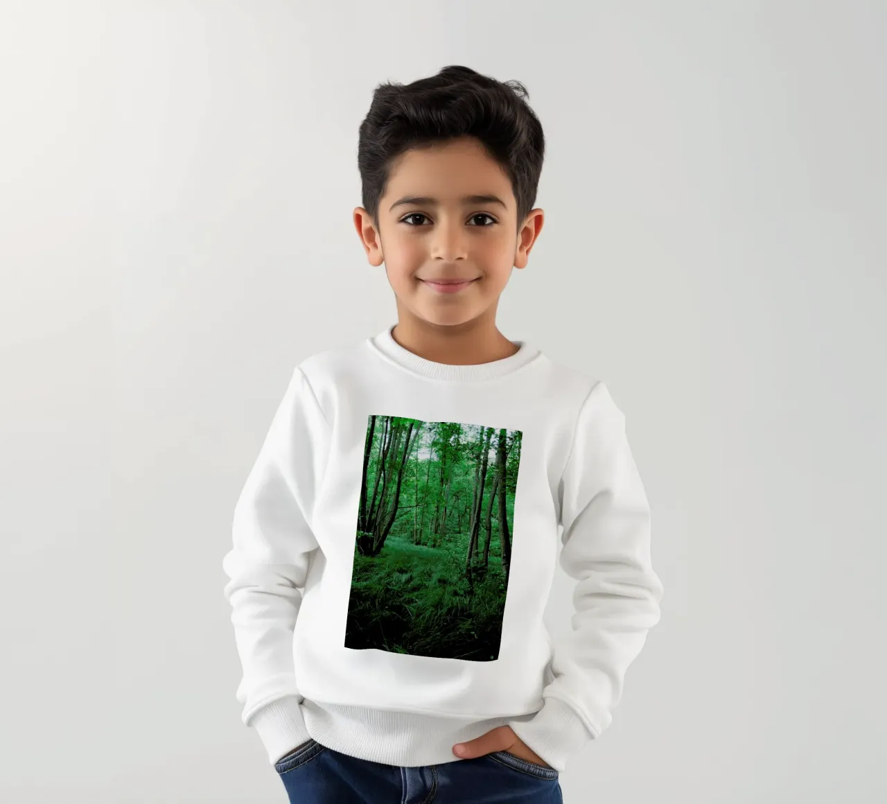Green Nature kids sweatshirt by Sebastian Hilgetag