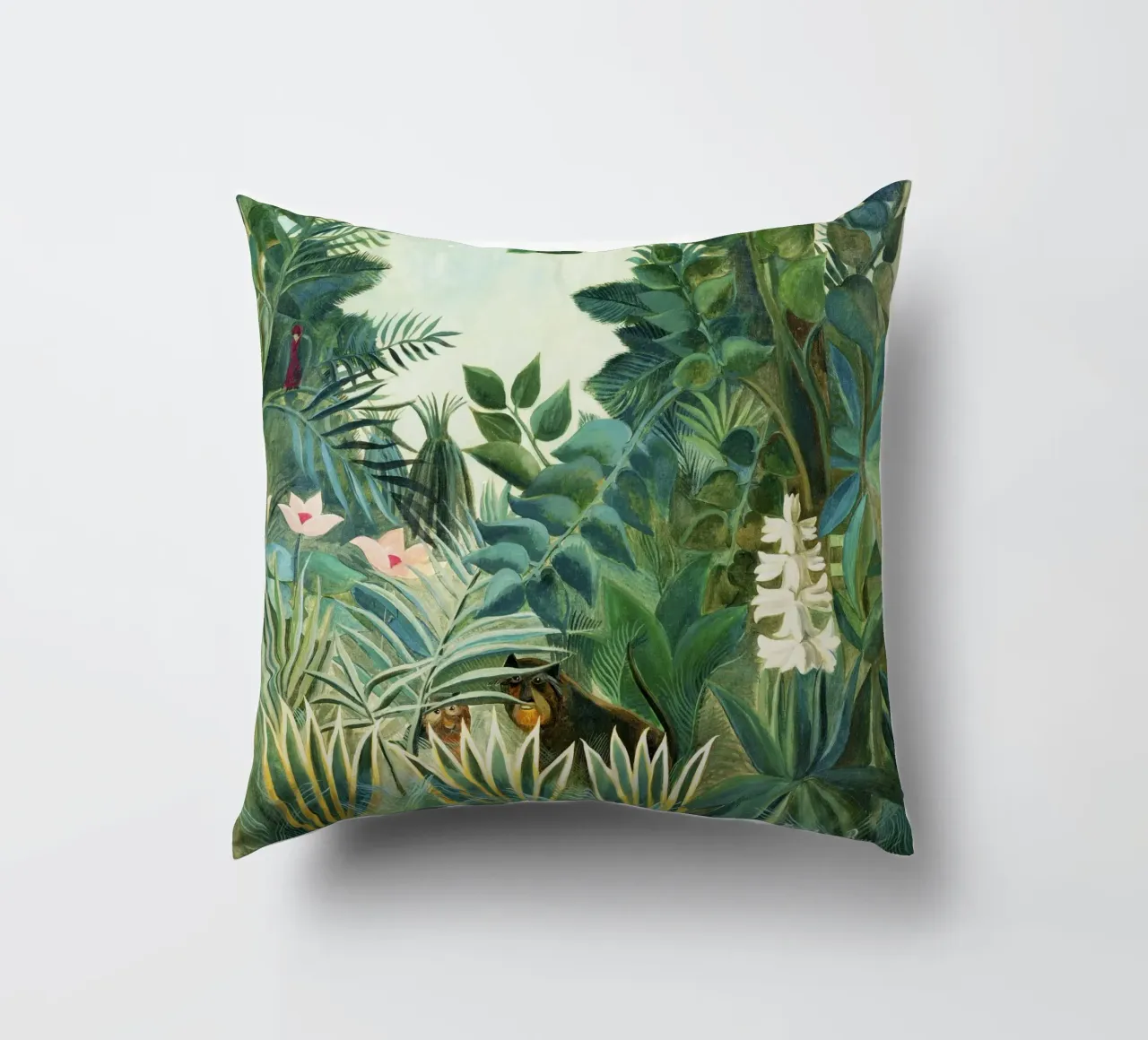 La giungla equatoriale di Henri Rousseau (1909) cuscino da Art History
