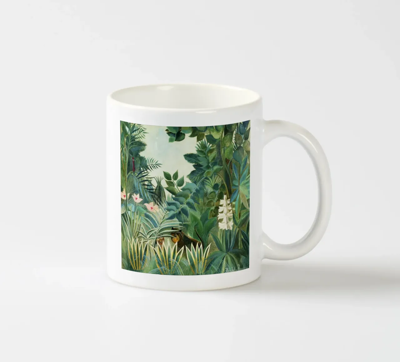 La giungla equatoriale di Henri Rousseau (1909) tazza in ceramica da Art History
