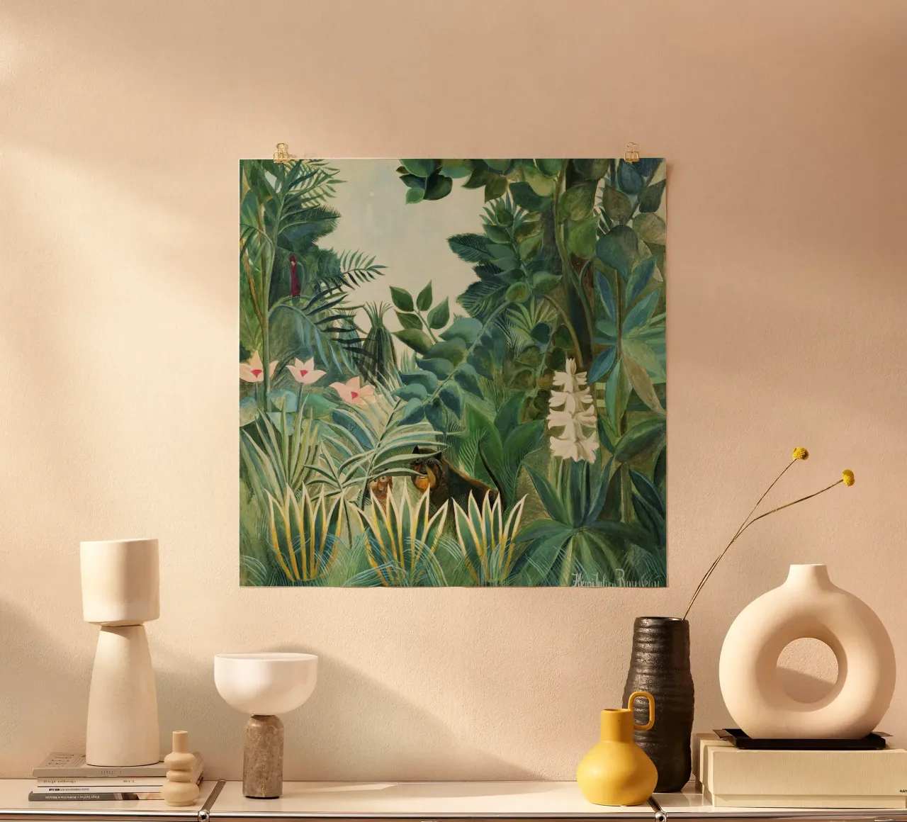 La giungla equatoriale di Henri Rousseau (1909) carta hahnemühle da Art History