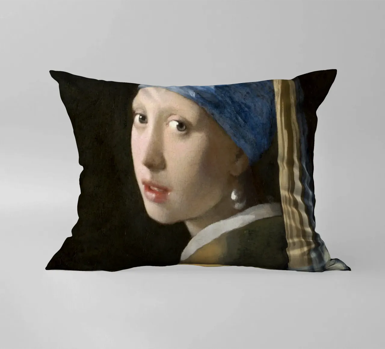 La Ragazza con l'orecchino di perla di Johannes Vermeer cuscino da Art History