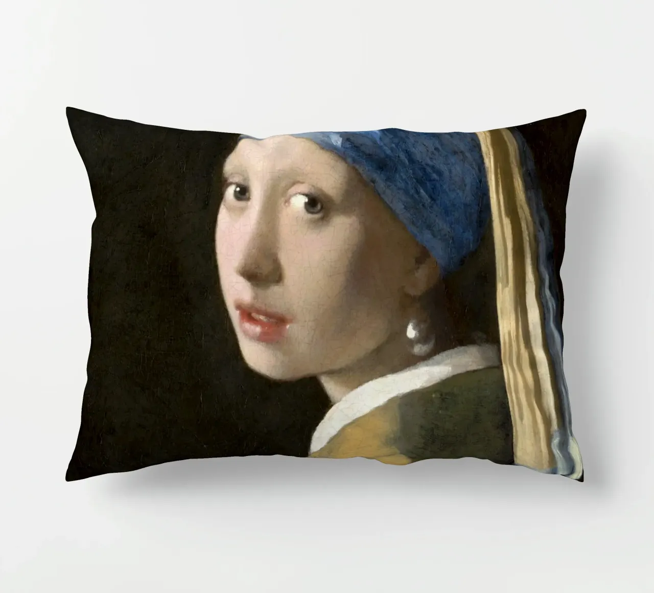 La Ragazza con l'orecchino di perla di Johannes Vermeer cuscino da Art History