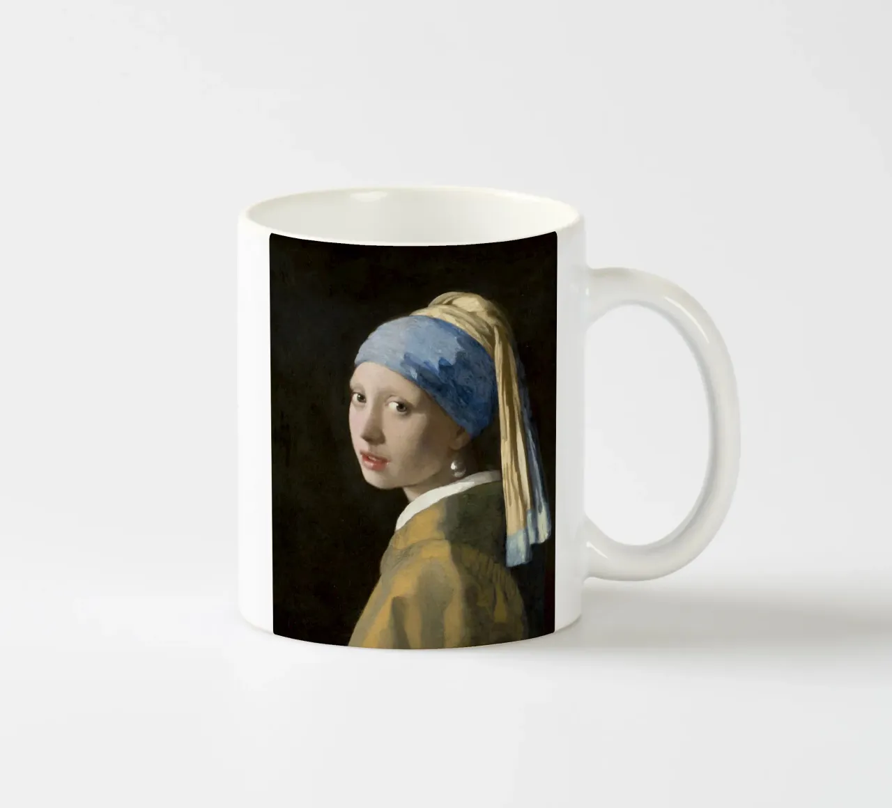 La Ragazza con l'orecchino di perla di Johannes Vermeer tazza in ceramica da Art History